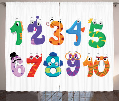 Math Funny Characters Curtain