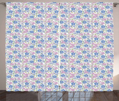 Spring Vintage Floral Curtain