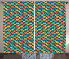 Zigzag Design Slipper Curtain