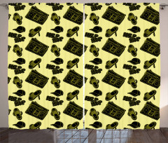 Subculture Theme Print Curtain