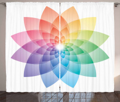 Rainbow Tones Petal Curtain
