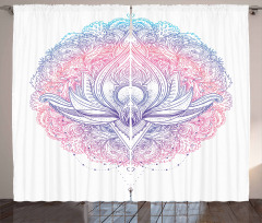 Abstract Lotus Curtain