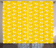 Dots Chicken Haystack Curtain