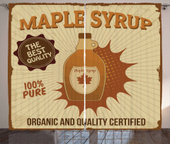 Maple Syrup with Stripes Curtain