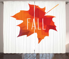 Low Poly Maple Leaf Curtain