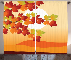 Maple Tree Branches Curtain