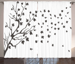 Maple Silhouette Curtain