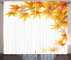 Maple Leaf Branches Curtain