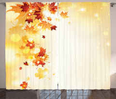 Flying Leaves Season Curtain