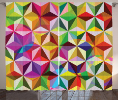 Sixties Rainbow Cubes Curtain