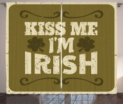 Irish Culture Elements Curtain