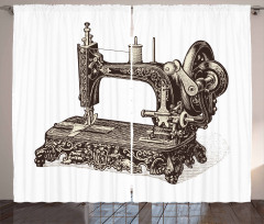 Old Sewing Machine Curtain