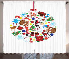 Traditional Noel Joy Curtain