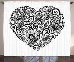 Silhouette Floral Lace Curtain