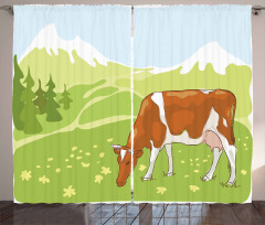 Alpine Meadow Nature Curtain