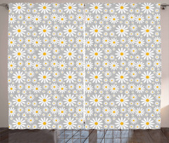 Chamomile Petals Image Curtain