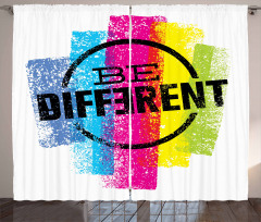 Be Different Motivational Curtain