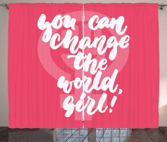 Girl Change the World Curtain