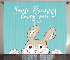 Some Bunny Loves You Curtain