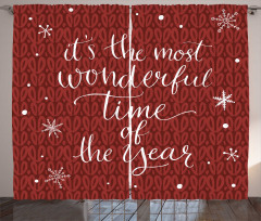 Christmas and Snowflakes Curtain