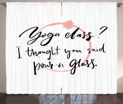 Yoga Class Wine Glass Curtain