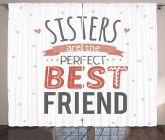 Best Friend Sisters Words Curtain