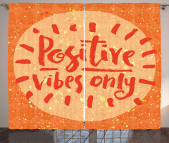 Positive Vibes Doodle Curtain