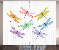 Fantasy Bugs Pattern Curtain