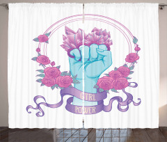 Fist Female Power Curtain