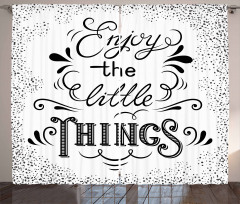 Hand Lettering Paisley Curtain
