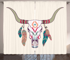 Texas Longhorn Steer Curtain