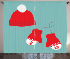 Pair of Mittens Hat Curtain