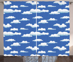 Computer Drawn Clouds Curtain