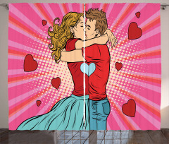 Pop Art Romantic Date Curtain