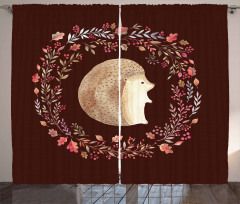 Leaf and Berry Wreath Curtain