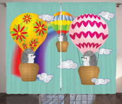 Animals in Balloons Curtain