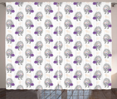 Hipster Animal Pattern Curtain