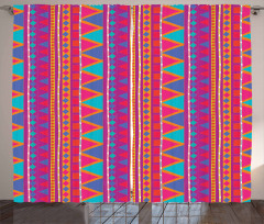 Tribal Zigzags Curtain