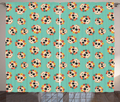 Latin American Skulls Curtain