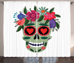 Mexican Floral Wreath Curtain