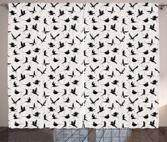 Crane and Pigeon Eagle Curtain