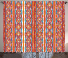 Traditional Aztec Motifs Curtain