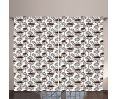 Silhouette Pattern Curtain