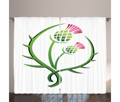 Graphic Flower Curtain