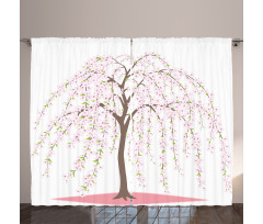 Flowers Oriental Curtain