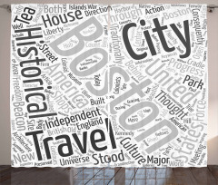 Worldcloud for Tourists Curtain