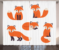 Simple Style Cartoon Animals Curtain