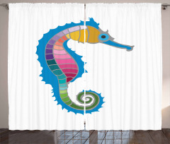 Colorful Graphic Form Curtain