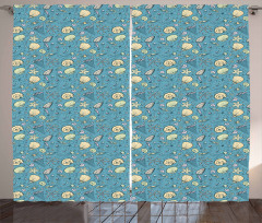 Summer Beach Clam Curtain