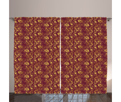 Antique Oriental Pattern Curtain